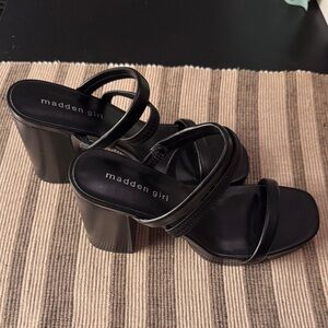 Madden Girl Black Block Heels 8